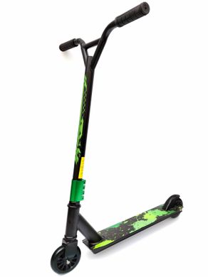 Самокат трюковий Scooter STUNT STEP 100 мм Зелений (se237)