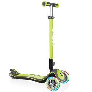 Дитячий самокат Globber Elite Deluxe Lights Green (smj115)