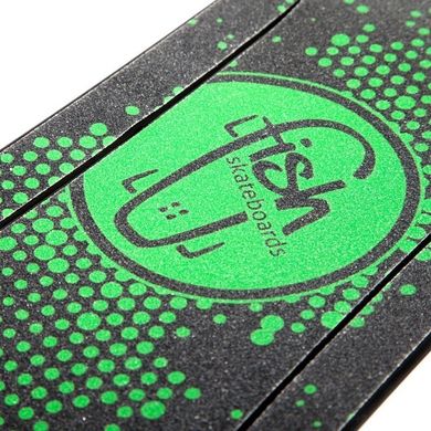 Міні лонгборд Fish Skateboards 22.5" - Зелений / Лого 57 см (Fcd117)