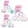 Дитячі ролики Raven Loret Glitter White/Mint/Pink LED розмір 30-33 (kn137)