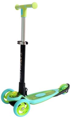 Детский самокат MicMax Jetta с подсветкой платформы и складной ручкой - Салатовый (ma814)