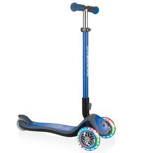 Дитячий самокат Globber Elite Deluxe Lights Navy Blue (smj163)