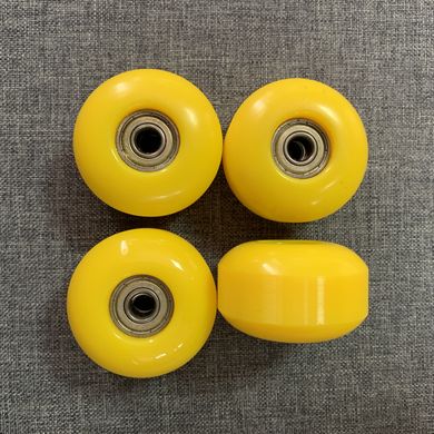 Набір коліс для Класичного, трюкового скейтборду з підшипниками 4 шт - Жовті