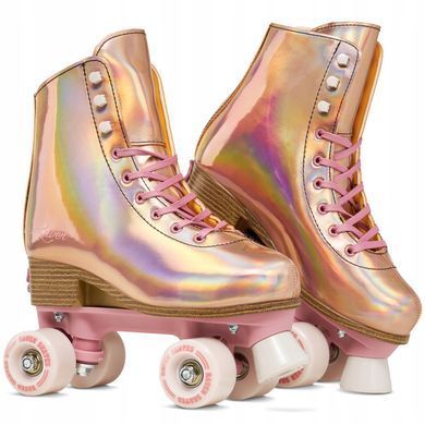 Раздвижные ролики квады Raven Holo Coral размер 35-38 (sk598)