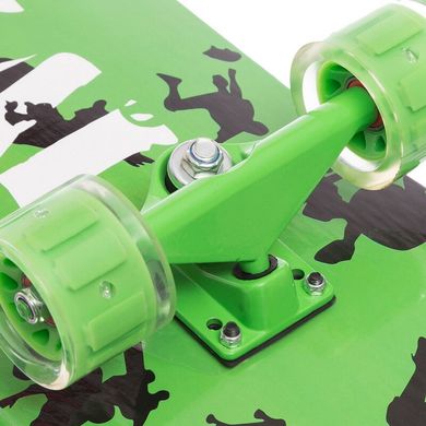 Скейтборд круизер LUKAI LED - Зеленый 79 см светятся колеса (sk573)