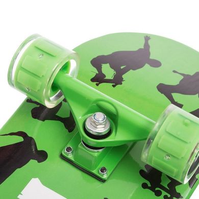 Скейтборд круизер LUKAI LED - Зелений 79 см світяться колеса (sk573)