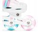 Дитячі ролики Raven Loret Glitter White/Mint/Pink LED розмір 30-33 (kn137)