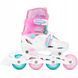 Дитячі ролики Raven Loret Glitter White/Mint/Pink LED розмір 30-33 (kn137)