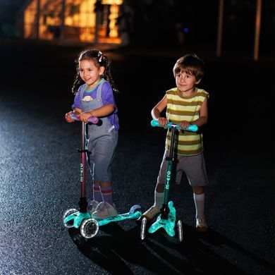 Детский самокат Micro Mini Deluxe Foldable Orion Glow LED Розовый (mx134)