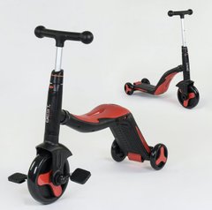 Самокат велобег велосипед 3в1 Best Scooter - Черно-Красный (ckm413)