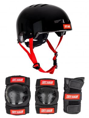 Комплект защиты и шлем Tony Hawk SS 180 Set - Черный S/M 48-51 см (th8633)