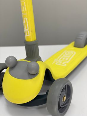 Трехколесный самокат Best Scooter со складной ручкой Желтый (bs419)