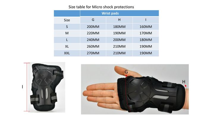 Набір захисту Micro Shock Black чорний р. XL (zh884)