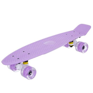 Fish Skateboard penny 22.5" Lilac - Ліловий 57см Світятться колеса пенні борд (FL1)