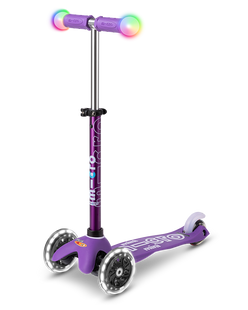 Самокат дитячий Micro Mini Deluxe Magic LED Фіолетовий (mk176)