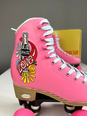 Ролики квады Rookie Coca-Cola Love Pink размер 35.5 (zh398)