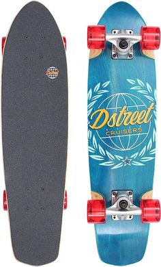 Скейт круизер деревянный D Street Atlas Blue/Red 71 см (sk315)