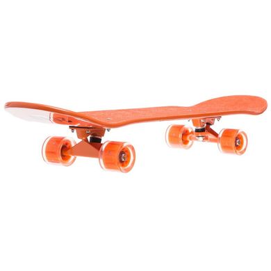 Скейтборд круизер LUKAI LED - Оранжевый Кот 79 см светятся колеса (sk571)