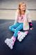 Розсувні дитячі ролики Raven Grace White/Pink LED wheels розмір 35-38 (zh262)