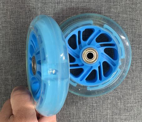 Набор колес для детского самоката Scooter Maxi 2 шт Светятся - Синие