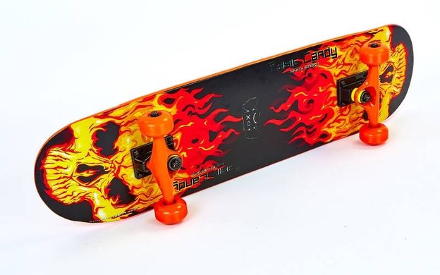 Скейтборд дерево - Color series 79 см - Помаранчевий / Вогонь