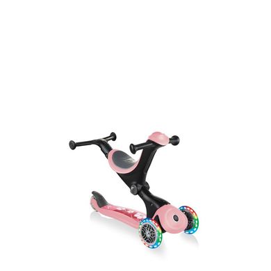 Детский самокат 5в1 Globber GO-UP Deluxe Lights Print Pastel Pink (rm7132)