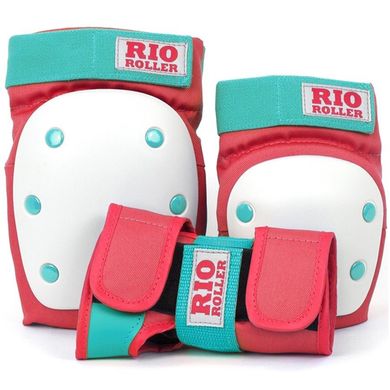 Набор защиты Rio Roller Triple Pad Set - Red-mint р. L (zh8582)