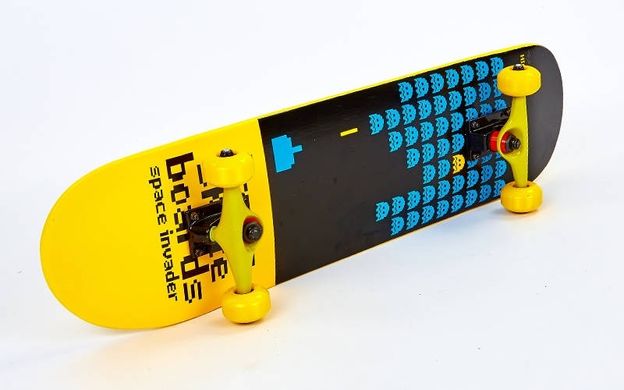 Скейтборд дерево - Color series 79 см - Жовтий / Гра