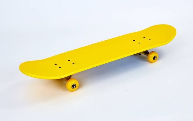 Скейтборд дерево - Color series 79 см - Желтый/Игра