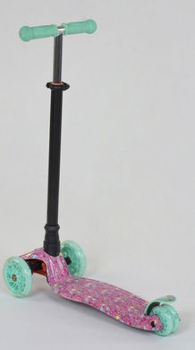Дитячий самокат Best Scooter MAXI PRINT Рожевий мікс (sc5195)