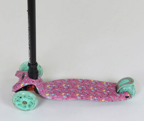 Детский самокат Best Scooter MAXI PRINT Розовый микс (sc5195)