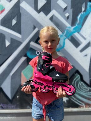 Детские ролики RollerBlade MicroBlade G Neon Pink 2021 размер 36.5-40.5 (rb163)