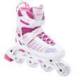 Раздвижные детские ролики Raven Grace White/Pink LED wheels размер 31-34 (zh238)