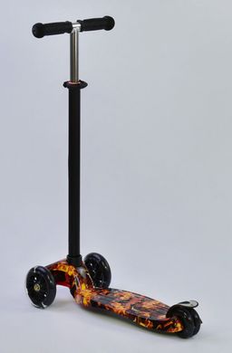 Трехколесный самокат Best Scooter MAXI PRINT - Огонь (sc512)