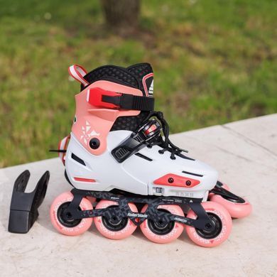 Детские ролики RollerBlade Apex platinum-coral размер 33-36 (smj808)
