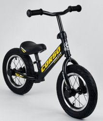 Велобег детский Corso AIR - Черный с желтым (mk1128)
