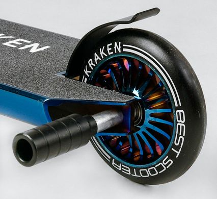 Трюковый самокат Best Scooter Kraken - Черный/Синий 110 мм (st6572)