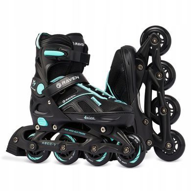 Раздвижные ролики Raven Pulse Black/Cyan размер 37-40 (zh523)