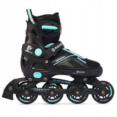 Раздвижные ролики Raven Pulse Black/Cyan размер 37-40 (zh523)