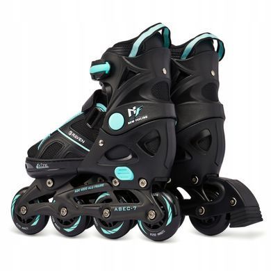 Раздвижные ролики Raven Pulse Black/Cyan размер 37-40 (zh523)