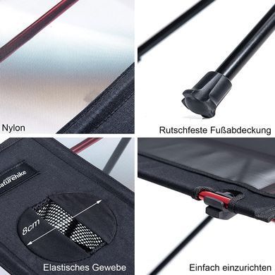 Стол кемпинговый Naturehike NH19Z027-Z черный (ks182)