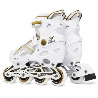 Розсувні ролики Raven Pulse White/Gold розмір 37-40 (smj549)