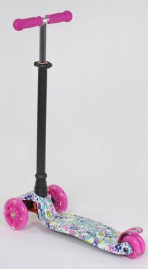Детский самокат Best Scooter MAXI PRINT Розовый Цветок (sc5196)