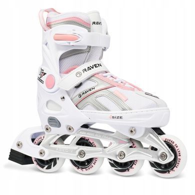 Розсувні ролики Raven Pulse White/Pink розмір 37-40 (zh525)