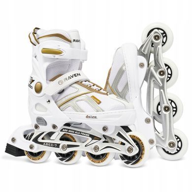 Раздвижные ролики Raven Pulse White/Gold размер 40-43 (smj550)
