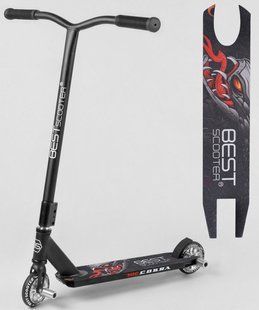 Трюковый самокат Best Scooter HIC COBRA Черно-Белый 110 мм (st8113)