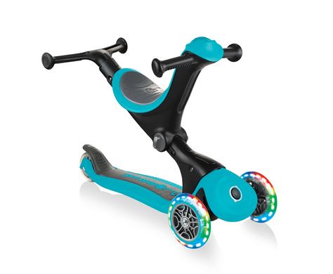 Дитячий самокат 5в1 Globber GO-UP Deluxe Lights Teal (smj631)