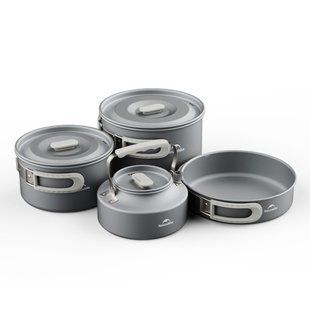 Набір посуду для кемпінгу Naturehike CNK2450CF010 алюміній (ks239)