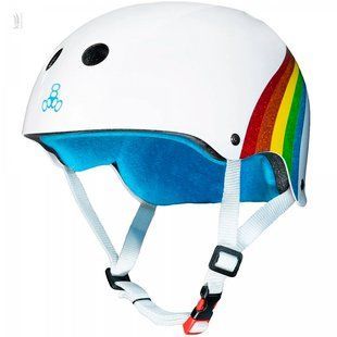 Шлем детский защитный Triple8 White Rainbow Sparkle р. XS/S 51-54 см (mt5634)
