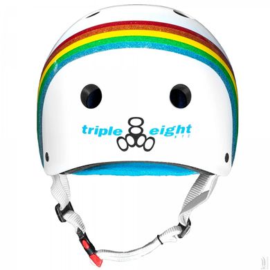 Шолом дитячий захисний Triple8 White Rainbow Sparkle р. XS/S 51-54 см (mt5634)